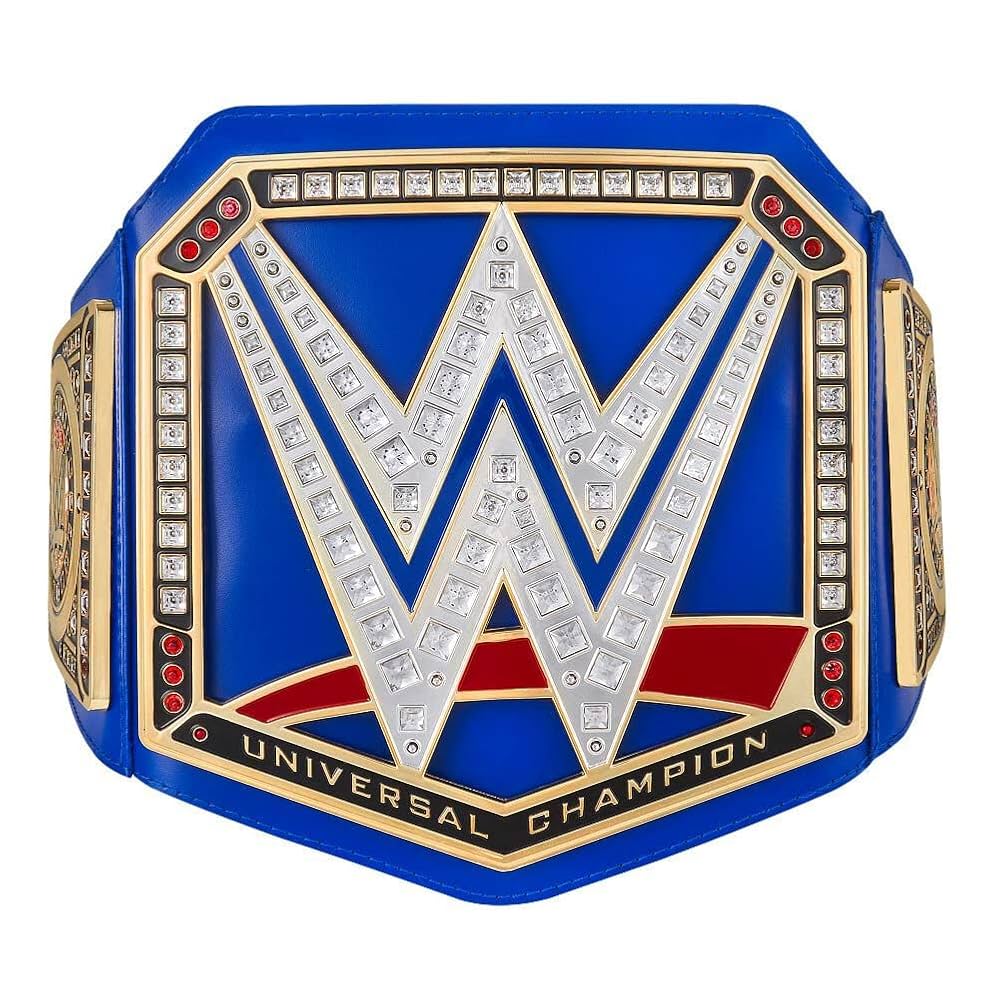 WWE TOYベルト WWE Universal Championship Blue Toy Title Belt at Amazon